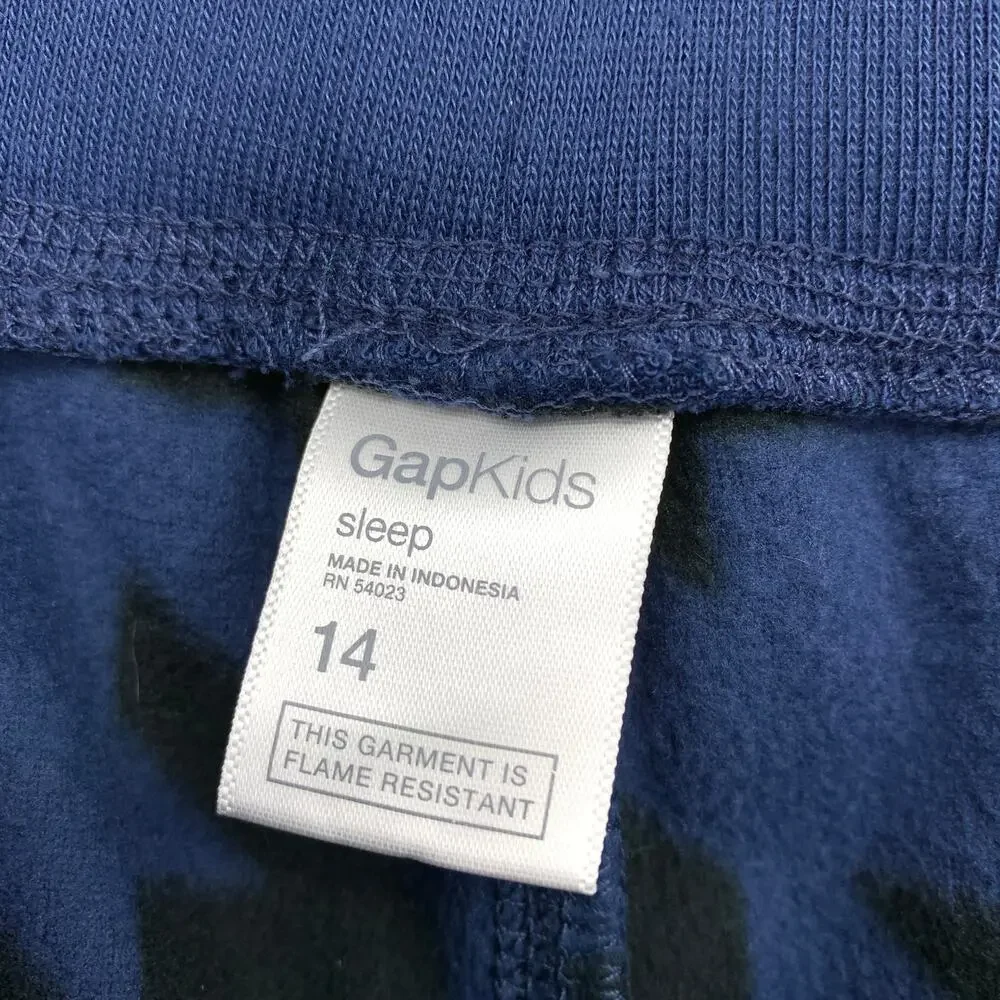 Gap Kids Pajama Pants Set Size 14 Red Fleece Blue Houndstooth Sleep Lounge